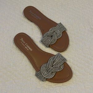 Juicy couture rhinestone knot sandals